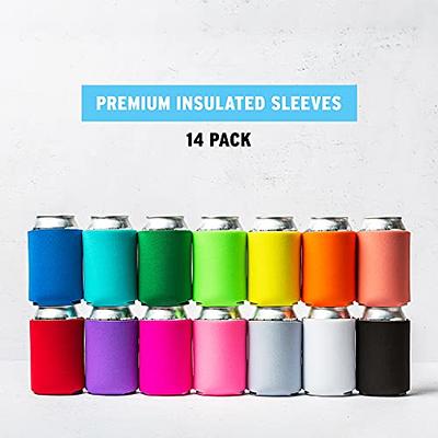 Blank Beer Can Cooler Sleeve Soft Insulated Can Sleeve for Soda Beer Water  Bottles 