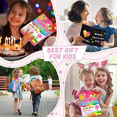 ZMLM Rainbow Scratch Party Favors Kids: Birthday Gifts Toy Bulk Scratch Art  Notebook 24 Pack Scratch Paper Birthday Party Favor Girls Boys Art Craft