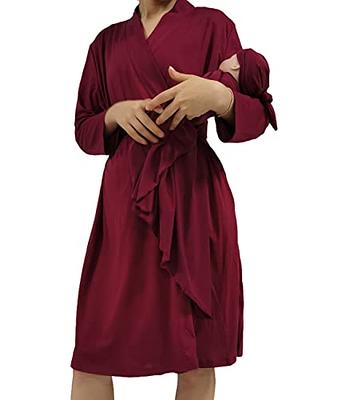 SUFEINI Maternity Robe with Matching Swaddle Blanket Set