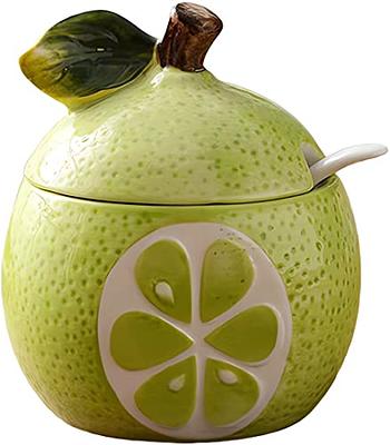 KEMAXI Ceramics Fruit Shaped Sugar Bowl Salt Pot Pepper Storage