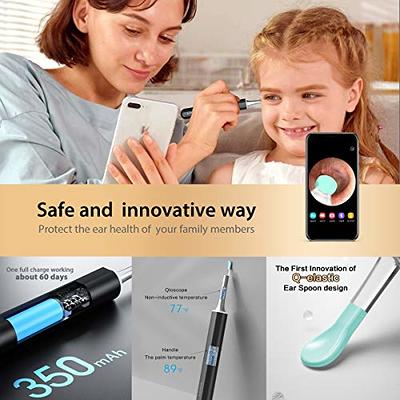 DJROLL Ear Wax Removal, Earwax Remover Tool, Ear Camera with HD Camera,  1080P FHD Wireless Ear Otoscope with 6 LED Lights, Ear Wax Removal Tool  Camera