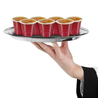 Mini Disposable Shot Glasses - 2oz 120 Count Red Plastic Shot Cups 