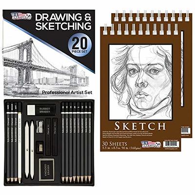 Sketch and Drawing Art Pencil Kit 19 Piece Set Sketch & Charcoal Pencils,  Pastel, Chalk, Erasers, Sharpeners - Yahoo Shopping