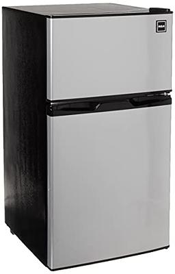 WANAI 3.5 Cu.Ft Mini Fridge with Freezer Small Retro Dual Door Refrigerator  Freestanding Compact Refrigerator with Freezer 2 Door Mini Fridge for