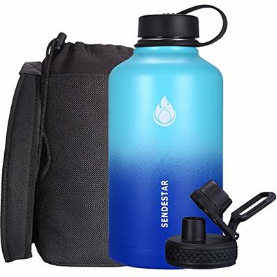 64 Oz Wide Mouth Water Bottle With Spout Lid