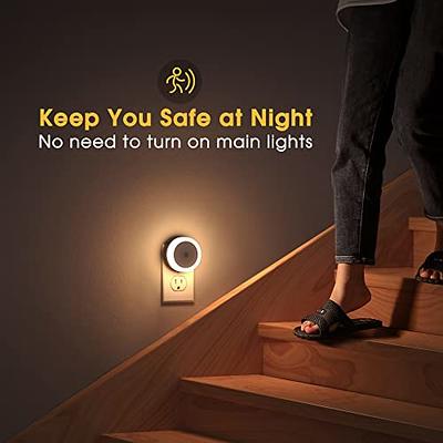 AUVON Night Light Plug in, Motion Sensor Night Light, Dimmable Smart LED  Night Lights Plug Into Wall
