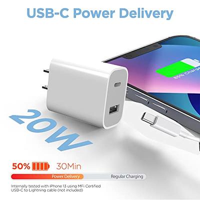 20W iPhone Charger Fast USB Cable & Wall Cube For IPHONE 7 8 Plus 11 12 Pro  MAX