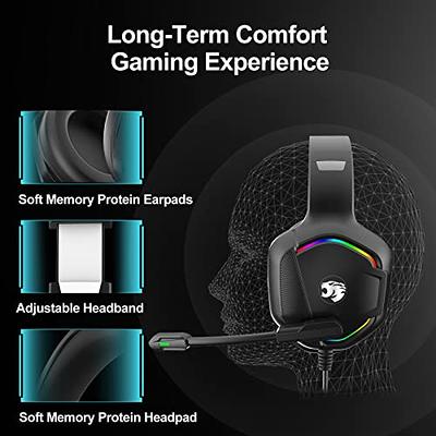 Ozeino Gaming for PS5 PS4 Xbox One PC Switch, Headphones with Noise  Cancelling Microphone RGB Light 3.5mm Audio 