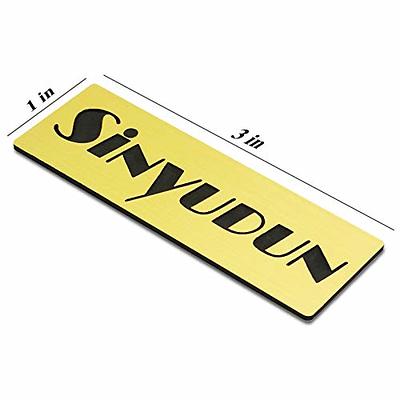  Custom Laser Engraving Metal Logo/Name Tags Badge for Business  Personalized Identification ID Tag with Magnetic, Pin, Adhesive  Backing,Clear and Easy to Read. : Office Products