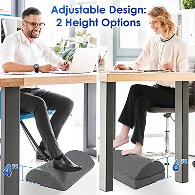 CushZone Foot Rest for Under Desk at Work Adjustable Foam for Office, Work,  Gaming, Computer, Gift, Home Office Accessories Back & Hip Pain Relief