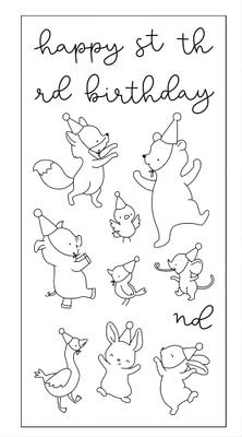 Animal Friends Silicone Clear Stamp and Die Sets for Card Making, DIY  Embossing Photo Album Decorative Craft