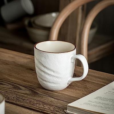 Set Of Two White Espresso Cups With Handle & Saucers, 2 Ceramic Tree,  Pottery 5 Oz Cups, Teacups Or Coffee - Yahoo Shopping