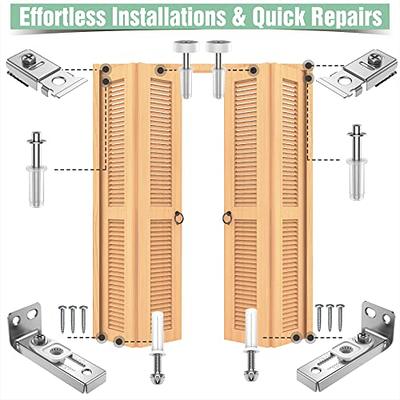 Bifold Door Hardware Repair Kit - 2 Pack Bi-fold Sliding Closet Doors Replacement  Parts Include Top