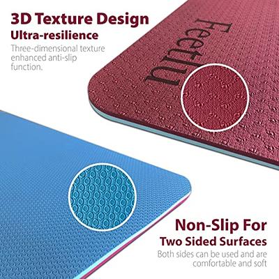 Feetlu Yoga Mat Thick with Strap, 2/5 Inch (10MM) - Extra Thick Yoga Mat  Non Slip Workout Mat Double-Sided, Eco POE Yoga Mats for Women Men, Workout  Mat for Yoga, Pilates, and