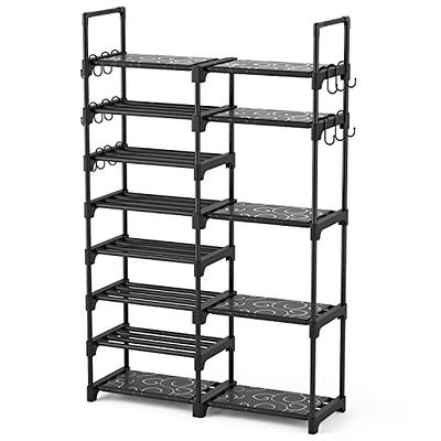 Entryway 4-tier Shoe Shelf with Drawers, Coat Rack, One Set