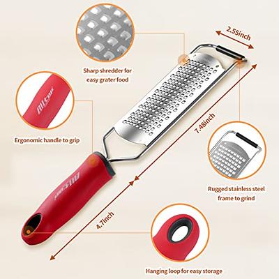 ALLTOP Lemon Zester, Hand-held Stainless Steel Food Grater,Pro Kitchen Tool  for Cheese Parmesan Vegetable Ginger Garlic Nutmeg Citrus Lime Orange