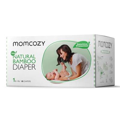 Momcozy Baby Diapers, Size 2, 72 Count, Hypoallergenic, Bamboo Lined, Stay  Dry for 12 Hours, Adjustable Waistband, Free of Harmful Chemicals