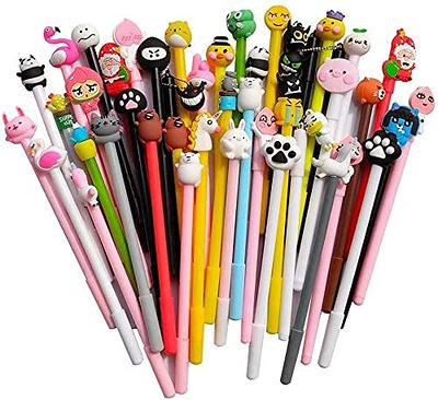 Containlol 0 48 Pieces Cartoon Fun Pens For Kids Cute Pens Black Gel Ink  Cool Pens For Girls Funny Writing Pens Teachers School Office Easter