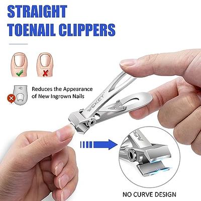 Toenail Clippers for Seniors Thick Nails - Wide Jaw Opening Extra Large Toe  Nail Clippers with Catcher, Professional Sharp Curved Blade Heavy Duty