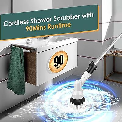 Electric Spin Scrubber, Cordless Cleaning Brush with 7 Replaceable Brush  Head, 90Min Work Time 3 Adjustable Handles 2 Adjustable Speeds, Power  Scrubbers for Cleaning Bathroom Floor Tub Tile (White) - Yahoo Shopping
