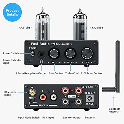 Mini Bluetooth Vacuum Tube Amplifier Stereo Receiver HiFi Audio Amp 100W  APTX