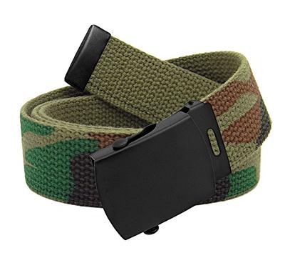 Army Green Web Belt With Plastic Buckle