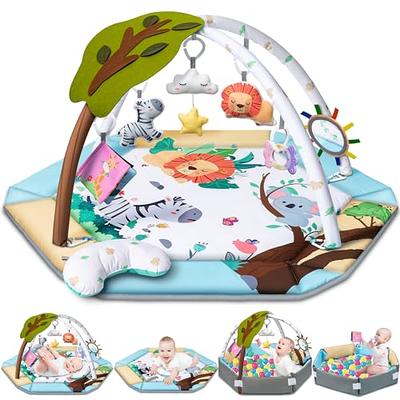 Comprar Washable Tummy Time Mat, Baby Play Gym with 6 Featured Toys and 12  Milestone Cards, Baby Gym for Infant & Toddler, Deluxe Larger Baby Play  Mat, Baby Play Mats for Floor