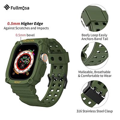 Fullmosa Watch Band Compatible Rugged Apple Watch Band Ultra 45mm