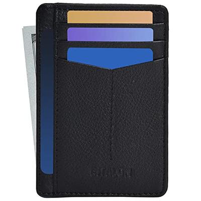New Leather Minimalist Front Pocket Wallet RFID Protected Credit Card Holder