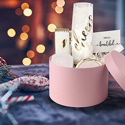 Round Gift Boxes with Lids Set of 4 Pink Gift Box Assorted Sizes