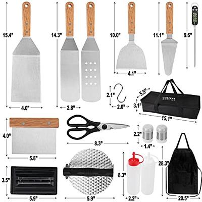 KUNIFU BBQ Grill Scraper for Griddle, Grill Grate Gadgets Cleaner, Kit