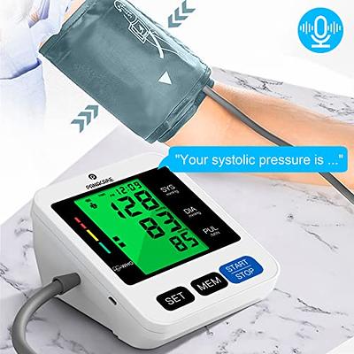 Smart Upper Arm Blood Pressure Monitor Adjustable Cuff Large Arm