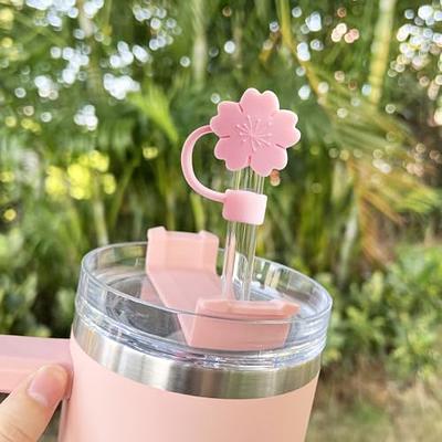 Straw Cover Cap for Stanley Cup,Silicone Straw Topper Compatible with 30&40  Oz Tumbler with Handle,10mm 0.4in Dust-Proof Reusable Straw Tips Lids (6Pcs  Straw Cover Pink) 