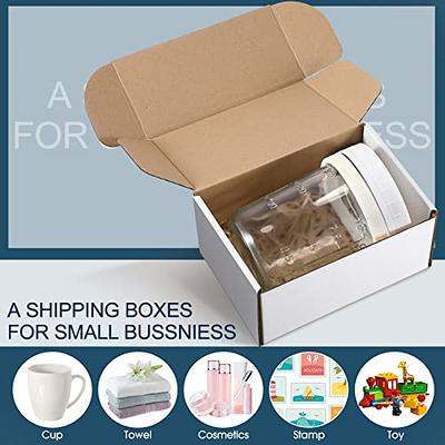 25 Pack Small Shipping Boxes for Business, Corrugated Small Cardboard Boxes  for Shipping, Recyclable Packaging Boxes, Mailer, Gift Packing, Crafts