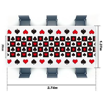 New 2 Pieces Casino Theme Party Decorations Poker Tablecloth Las Vegas Tab