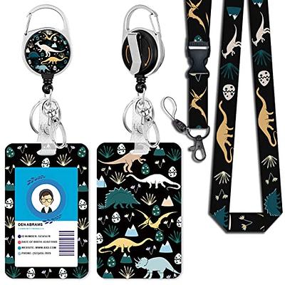 ID Badge Holder with Lanyard, Retractable Badge Reel with Swivel