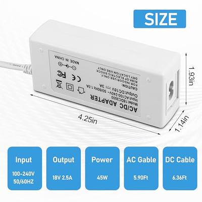  Power Cord for DC18V Charger Compatible with Cricut