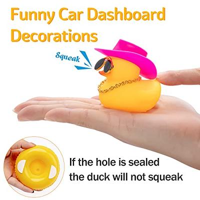  Ducks for Cars - Rubber Duck for Dashboard of Car, Yellow Duck  Car Dashboard Decorations, Squeak Ducks Car Ornaments Car Décor Accessories  with Hat Swim Ring Necklace Sunglasses for Decor Home 