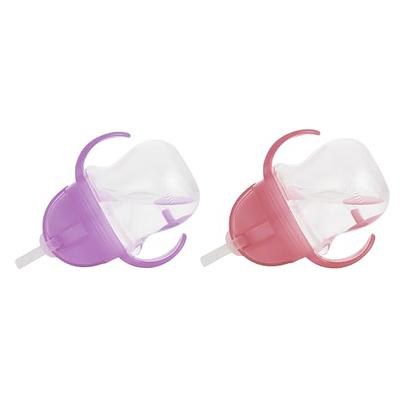 Lot Of 2 Munchkin Any Angle Weighted Straw Trainer Cup with Click