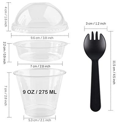 Zezzxu 50 Pack 16 oz Plastic Dessert Cups with Dome Lids (No Hole) and  Sporks, Disposable Yogurt Parfait Cups for Fruits, Ice Creams, Pudding and  Cakes - Yahoo Shopping