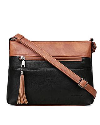 anck Crossbody Bags for Women Luxurious Leather Shoulder Purse- Zipper  Pocket Small Crossbody Bags for Women Purses Fashion Lightweight Handbags