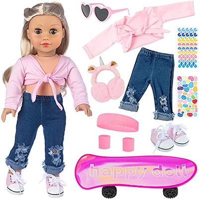ZITA ELEMENT 18 Inch Girl Doll Scooter Skateboard Clothes and