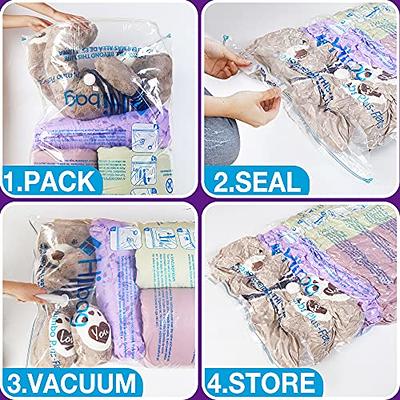 4 Pack XXL Jumbo Vacuum Storage Bags, Extra Jumbo Vacuum Sealed Bags for  Comforters, Bedding, Blanket Storage, Space Saver Extra Large Vacuum  Storage