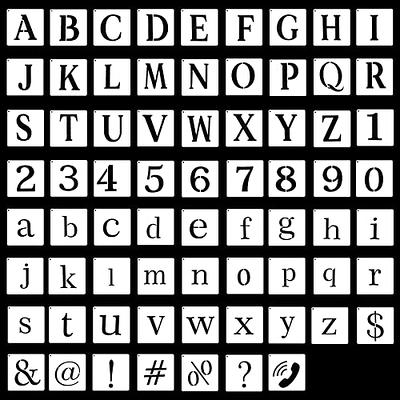 26 Piece Alphabet Letter Stencils Kit - 7 Inch Letters - Paint