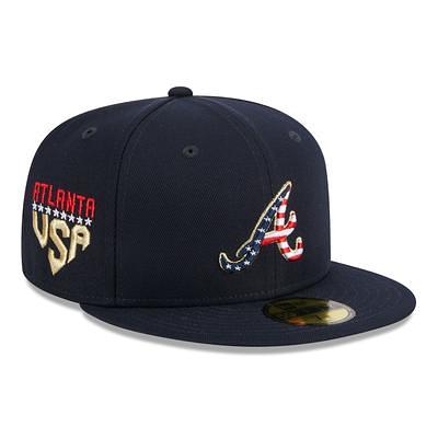 Atlanta Braves New Era Americana Patch 59FIFTY Fitted Hat - Red/Blue