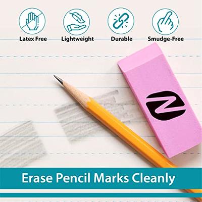 Pink Erasers, Erasers for Kids, Rubber Eraser, 12 Count, Erasers Bulk for  School Supplies, Art, and Office Use