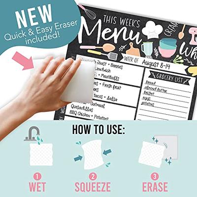 Gnome Magnetic Weekly Meal Planner Dry Erase Board for