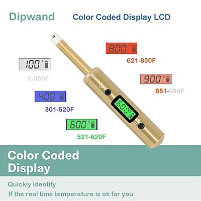 Dipwand Portable Digital Thermometer with Extra Probe Sensor, Portable  Travel Temperature Reader