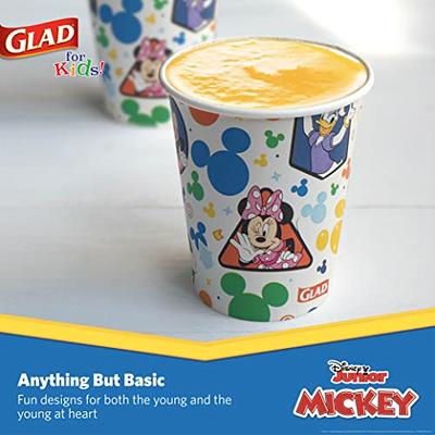 Glad for Kids Disney Mickey and Friends 9oz Paper Cups, Mickey Mouse Paper  Cups, Kids Snack Cups