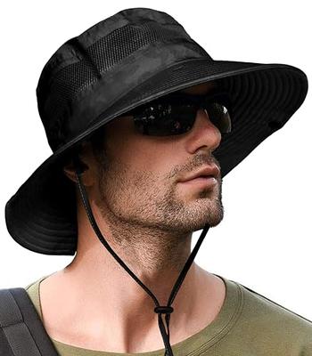 Wide Brim Sun Hat with Neck Flap, UPF50+ Hiking Safari Fishing Hat